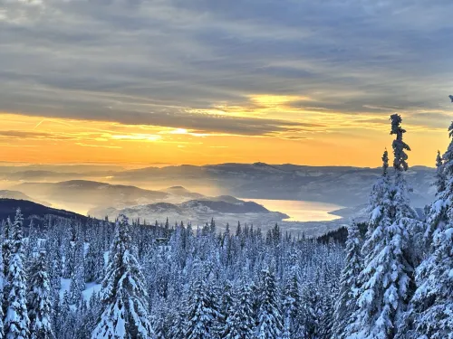 Sunrise over mountains